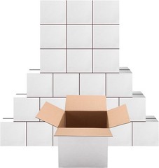 7x7x7 Shipping Boxes Set of 25, Small White Cardboard Mailer Box for Packing,…