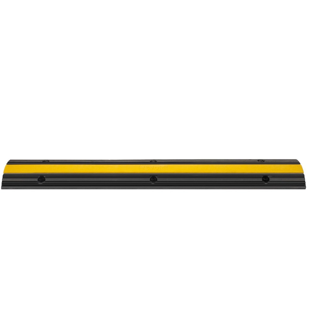 4 Pack 1-Channel Rubber Cable Protector Ramps 22046Lbs Capacity Driveway