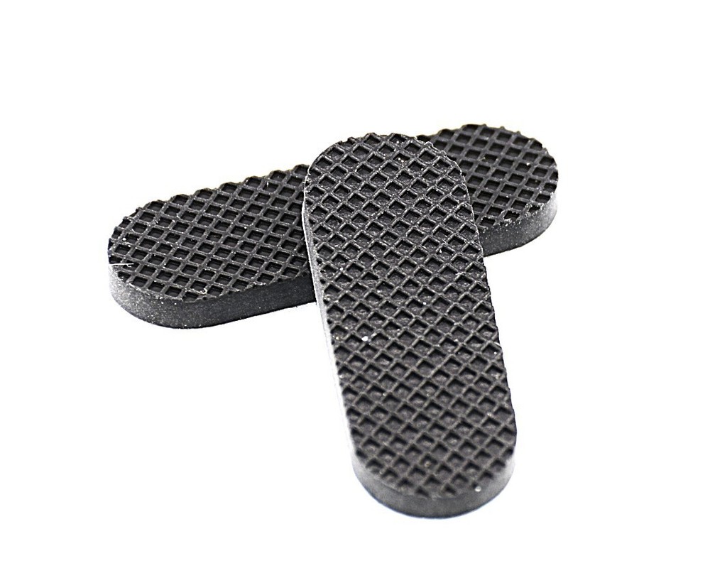 1/2″ x 1-1/2″ Peel & Stick Oval Rubber Feet Waffle Grip Audio Repair Pads