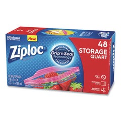 Ziploc 314469BX 9.63 in. x 8.5 in. Double Zipper Storage Bags – CL (48/Box) New