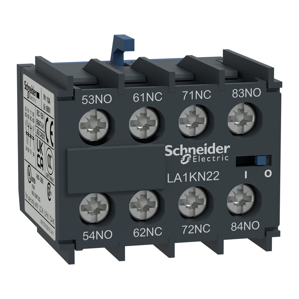 Schneider LA1KN22 – TeSys K aux contact block 2NO+2NC screw – Made In Indonesia