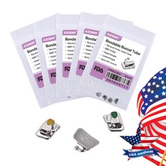 10Pack AZDENT Dental Ortho Buccal Tube Bondable Non-Conv 2nd Molar MBT /Roth.022