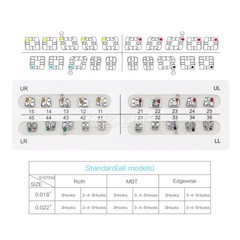 20X AZDENT Dental Orthodontic Bracket Braces Mini Standard Roth MBT 018 022 FDA