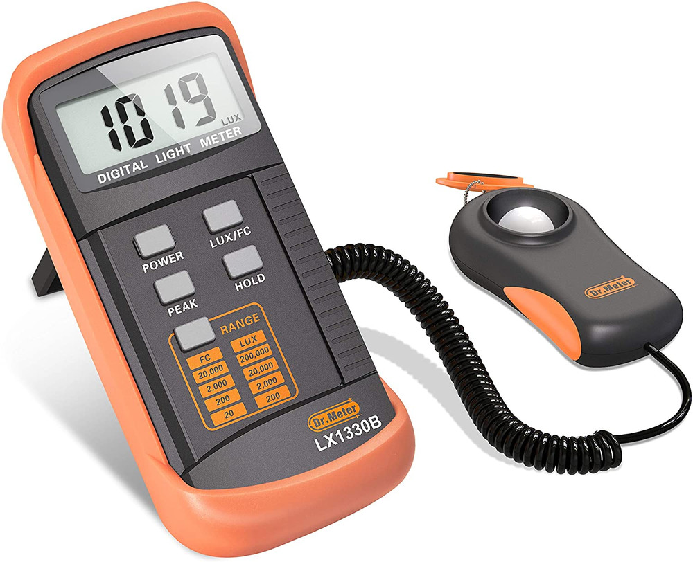 LX1330B Digital Illuminance Light Meter, 0-200,000 Measurement Range L