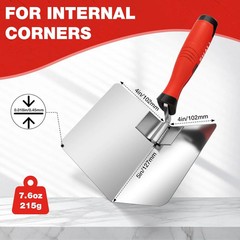 SHALL 2-Piece Drywall Corner Tool Set, 5” Outside Corner Knife & 3-1/2” Inside