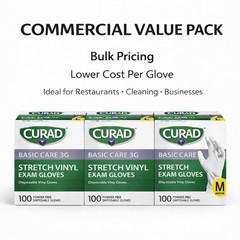 Medium Vinyl Exam Gloves Powder Free Latex Free Disposable Gloves Bulk Packs
