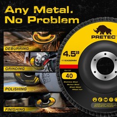 48PCS 4-1/2″ Flap Disc 40 Grit 4.5″ x 7/8″ Angle Grinder Sanding Grinding Wheels