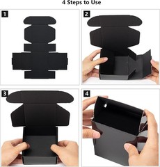 7X5X4 Inches Black Shipping Boxes 25 Pack – Corrugated Cardboard Mailing Box Fo