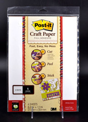 Post It Craft Paper Full Adhesive 8.5″ X 11” White 1 Pack Sealed 6 Sheets