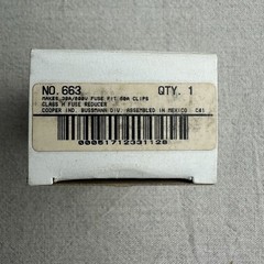Bussman 663 Fuse Reducer Class H (Makes 30A/600V Fuse Fit 60A Clips). ( 1 PAIR )
