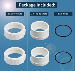 PKG188 Half Union Adapers 2″ Nominal Dimension Connector Inner Diameter 2.38″ Co