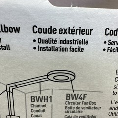 Legrand BWH8 Wiremold Metal Raceway 90-Degree Outside Elbow White Wire mold Brac