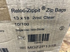 MINIGRIP 13×18 Clear Reclosable Zip Seal Bags 2 Mil Pack Of 100 RELOC-ZIPPIT
