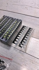 4 Pcs Dual Row Terminal Block, 600V 15A 10 Positions Screw Terminal Block…