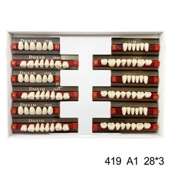 Dental Acrylic Denture Resin Teeth Upper Lower Full Set Shade A1/A2/A3 3/8/16 pd