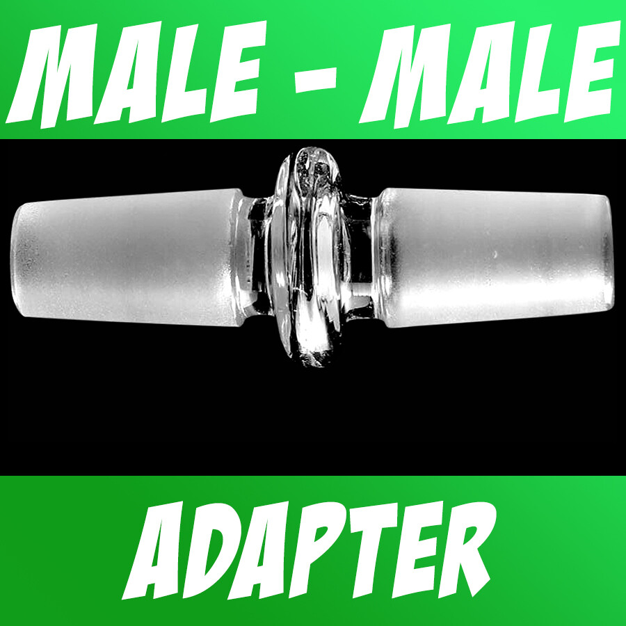 Scientific Lab Glass Borosilicate Adapter Fitting Male to Male 10mm 14mm 18mm