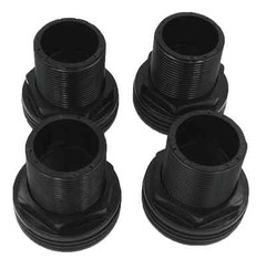 4x Bulkhead Fitting 1″ 1 Inch Aquarium Pond Overflow Plumbing Slip x Slip