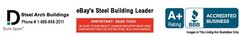 Steel Building 40’W x 16’L x 20’T DIY Quonset Hut OFF GRID FREE SHIPPING DiRECT