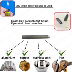 18PCS Low Temperature Powder Cored Welding Equipment Aluminum’Rods Easy Melt