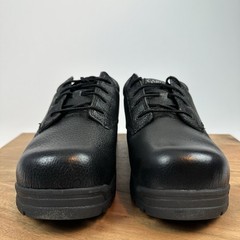 New Womens Carolina CA9537 Black Leather Oxford Composite Toe Shoes Sz 9 M