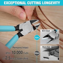 5-Inch and 6-Inch Professional Flush Cutters, Wire Cutters Heavy Duty