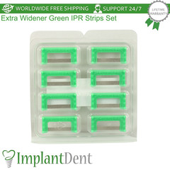 Dental Extra Widener Green IPR Strips Set 8pcs Coarse Grit Double-Sided Coating