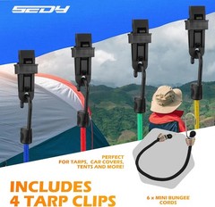 60PCS Bungee Cords Assorted Sizes Heavy Duty Elastic Tie Down Hooks Set