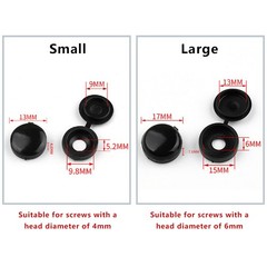 Hinged Screw Cover Caps Colorful Plastic Decorative Cover for M4 M6 Screws Heads