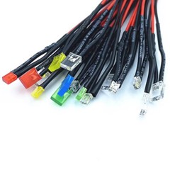 5/10 Pcs 2X5X7MM Rectangle LEDs Bulb Pre-Wired 20cm 2V 3V 6V 9V 12V~220V 5 Color