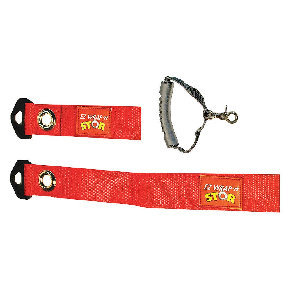 EZ WRAP ‘N STOR EZWRAPNSTORSYS Hook-and-Loop Cinch Strap,12 in,Red 48GR80