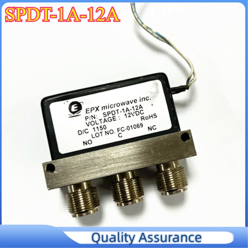 SPDT-1A-12A NEW EPX SPDT RF Microwave Coaxial Switch 0.5dB 60dB 12.4GHz 12V 80W#