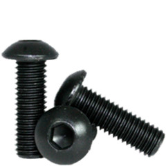 M12-1.75 x 40 mm Button Socket Cap Screws, 12.9, Black Oxide, FT, UNC, 25 PK