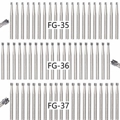 20 Pcs Dental High Speed Handpiece Carbide Burs Inverted Cone FG35/36/37 USA