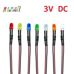 5mm 3V Pre-Wired Red Yellow Blue Green White Orange Purple Pink Warm white Leds