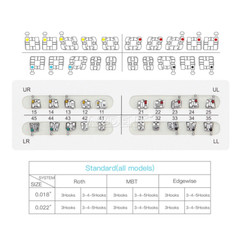 10 Sets AZ Dental Orthodontic Brackets Braces Standard Roth.022 Hooks 3-4-5