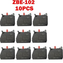 10Pack ZBE 102 Single Contact Block Silver Alloy Screw Clamp Terminal 1NC ZBE102