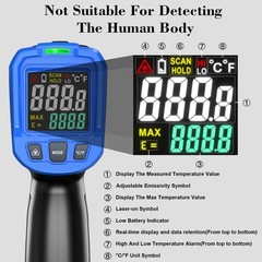 Laser Thermometer Gun -58°F~1112°F(-50°C~600°C),Non Infrared Thermometer Gun …