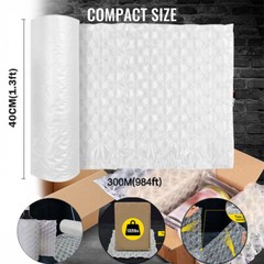 984′ x16″ Air Cushion Machine Film Small Bubble Pillow Packaging Padding 4 Rolls