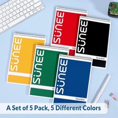 Steno Pads 6×9 5 Pack Gregg Ruled Top Spiral Notebook 60 Sheets