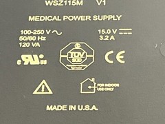 Shelf1: Lot of 2 Jerome Industries WSZ115M Medical Power Supply – Cables Cut Off