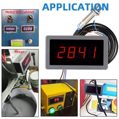 AC 110V-230V High Precision Digital LED Motor Speed Tachometer Anti-jamming Hall