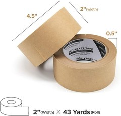 Roll of Brown Kraft Paper Tape, 2” x 43 Yards * Non-printed
