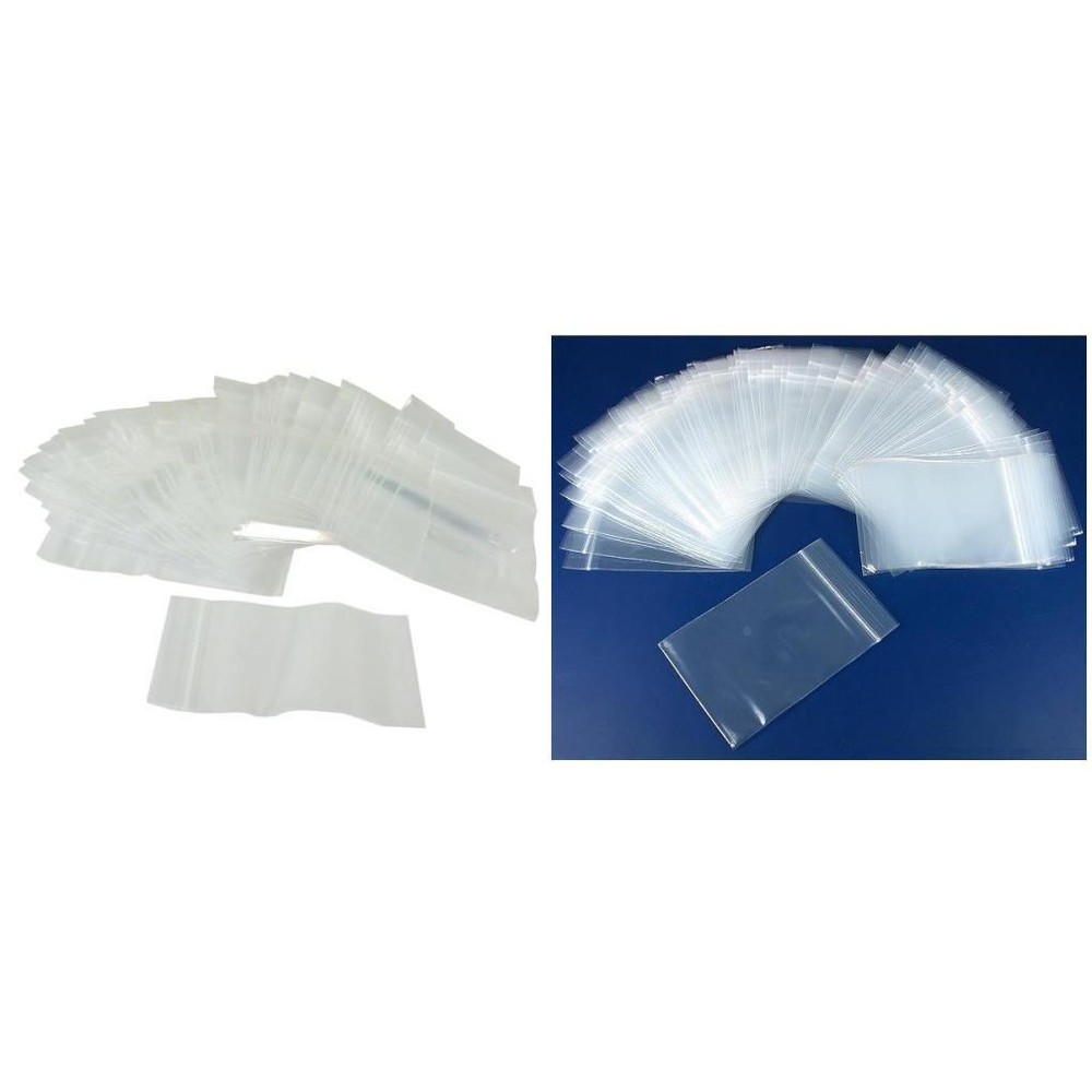 Resealable Reclosable Clear Zipline Plastic Bags 2″x3″ & 3″x4″ Kit 200 Pcs