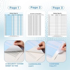 150 Pack Patient Sign-In Sheets HIPAA Compliant 8.5 x 11 Inches