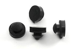 Large Rubber Push-in Ridged Stem Bumpers 1″ Diam – Feet – Fits 1/2″ Hole