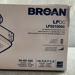 Broan LP50100DC LO PROFILE Bathroom Ventilation Fan 50-80-100 CFM 4in Duct Fan