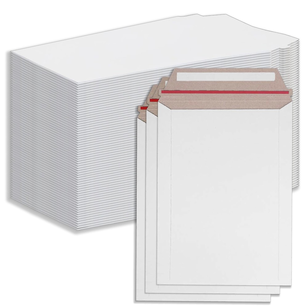 Rigid Mailers 9×12 Inch 100 PCS White Lightweight TearResistant Photo