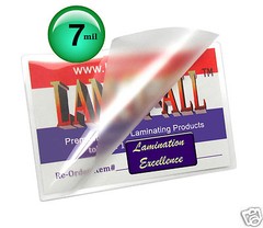 LAM-IT-ALL 7 Mil File Card Hot Laminating Pouches 3-1/2 x 5-1/2 [100/pack] Clear