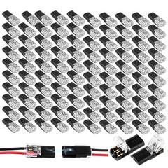100PCS Quick Splice Wire Connector 2 Pin Plug AWG 18-22 For Automotive LED DIY