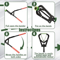 Extra Large Castration Banding Tool, Cattle Goat Bander with 24 Castration Bands